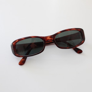 Authentic Vintage 90s Slim Tortoise Rectangle Sunglasses