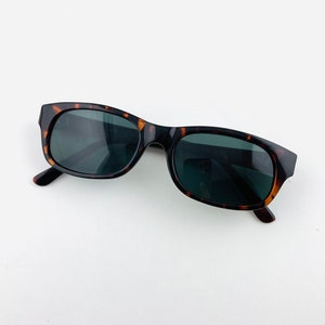 Authentic Vintage 90s Slim Tortoise Rectangle Sunglasses
