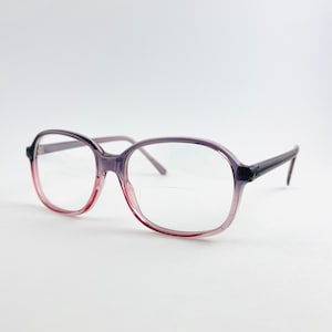 True Vintage 80s 90s Grandma Transparent Purple Reading Glasses Boho | Bifocal Lens