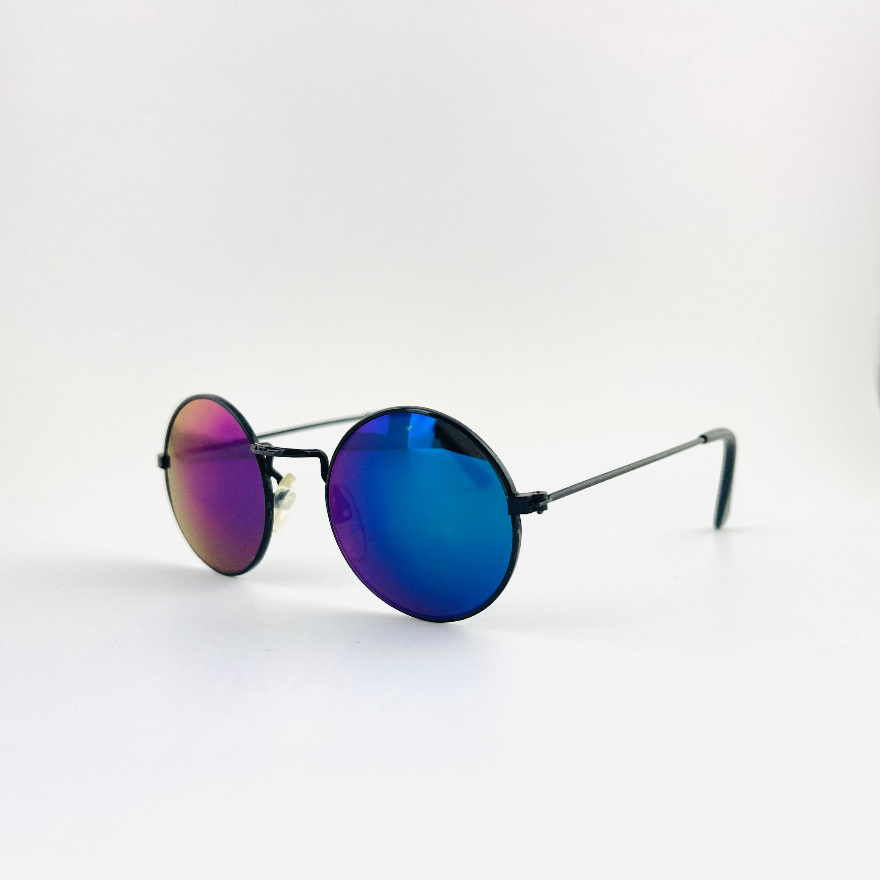 Dylan John Lennon Round Color Lens Vintage Sunglasses Purple /Black 1990s 