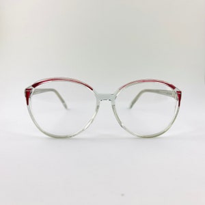 True Vintage 90s Transparent Oval Reading Glasses +1.00