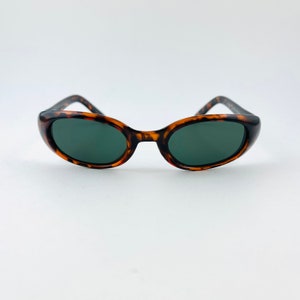 Authentic Vintage 90s Slim Tortoise Shell Oval Sunglasses image 4