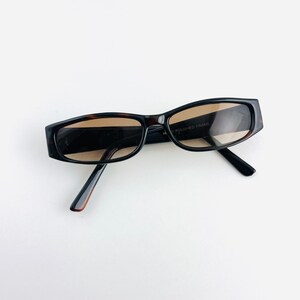 Vintage 90s Rectangle Tortoise Frame Sunglasses | Authentic 90s deadstock sunglasses