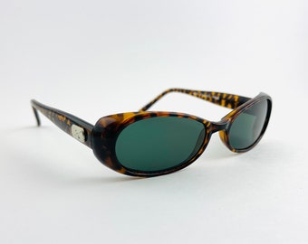 Authentic Vintage 90s Tortoise Shell Oval Sunglasses