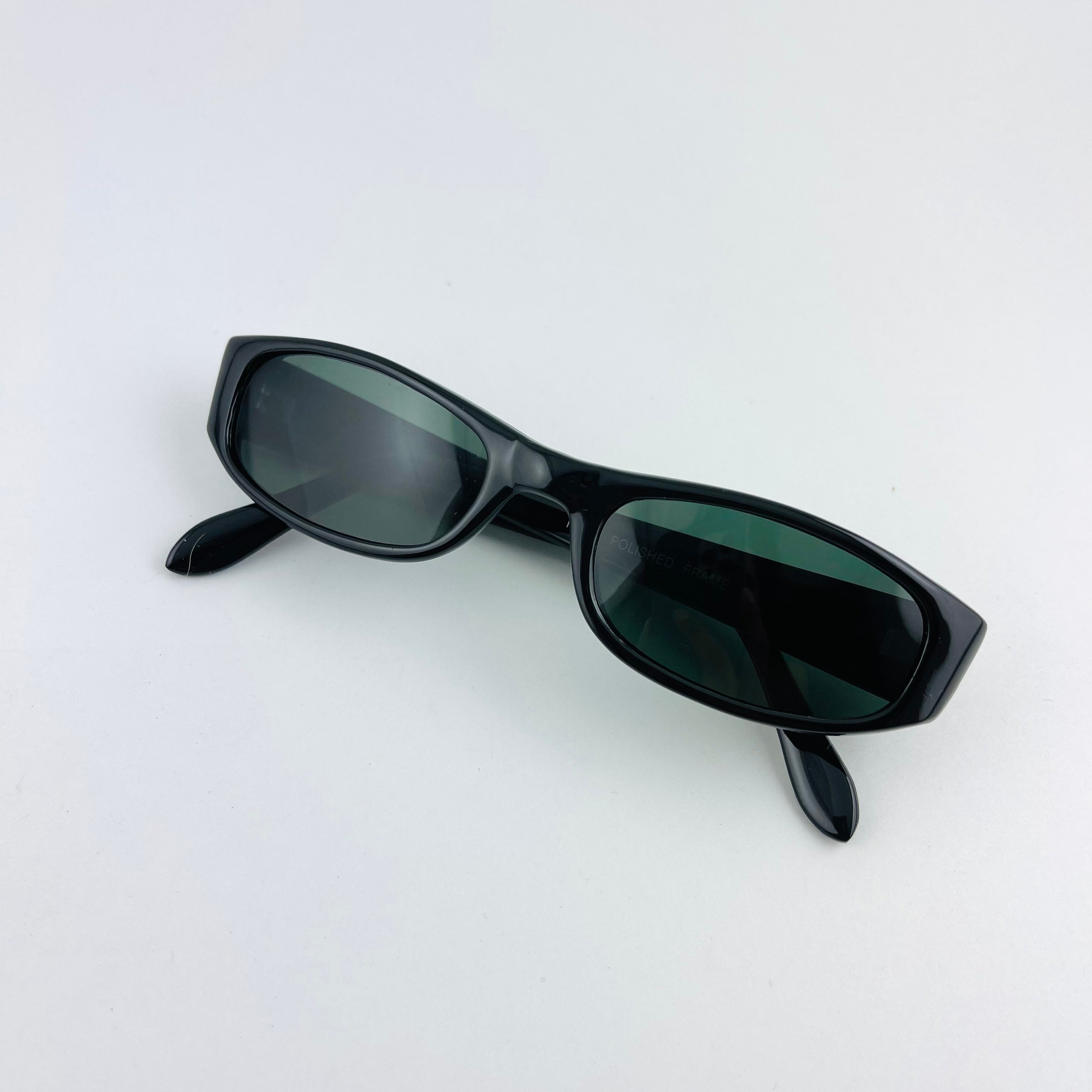 Pacco Da 10 Occhiali Da Sole Vintage Neri Per Donna - Modello Rettangolare Sottile, Stile Anni '90