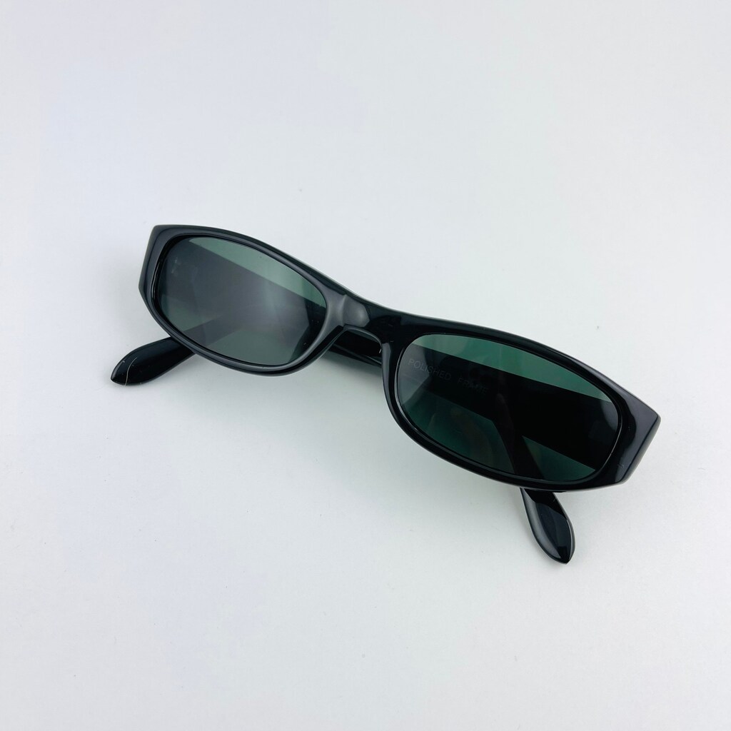 Pacco Da 10 Occhiali Da Sole Vintage Neri Per Donna - Modello Rettangolare Sottile, Stile Anni '90