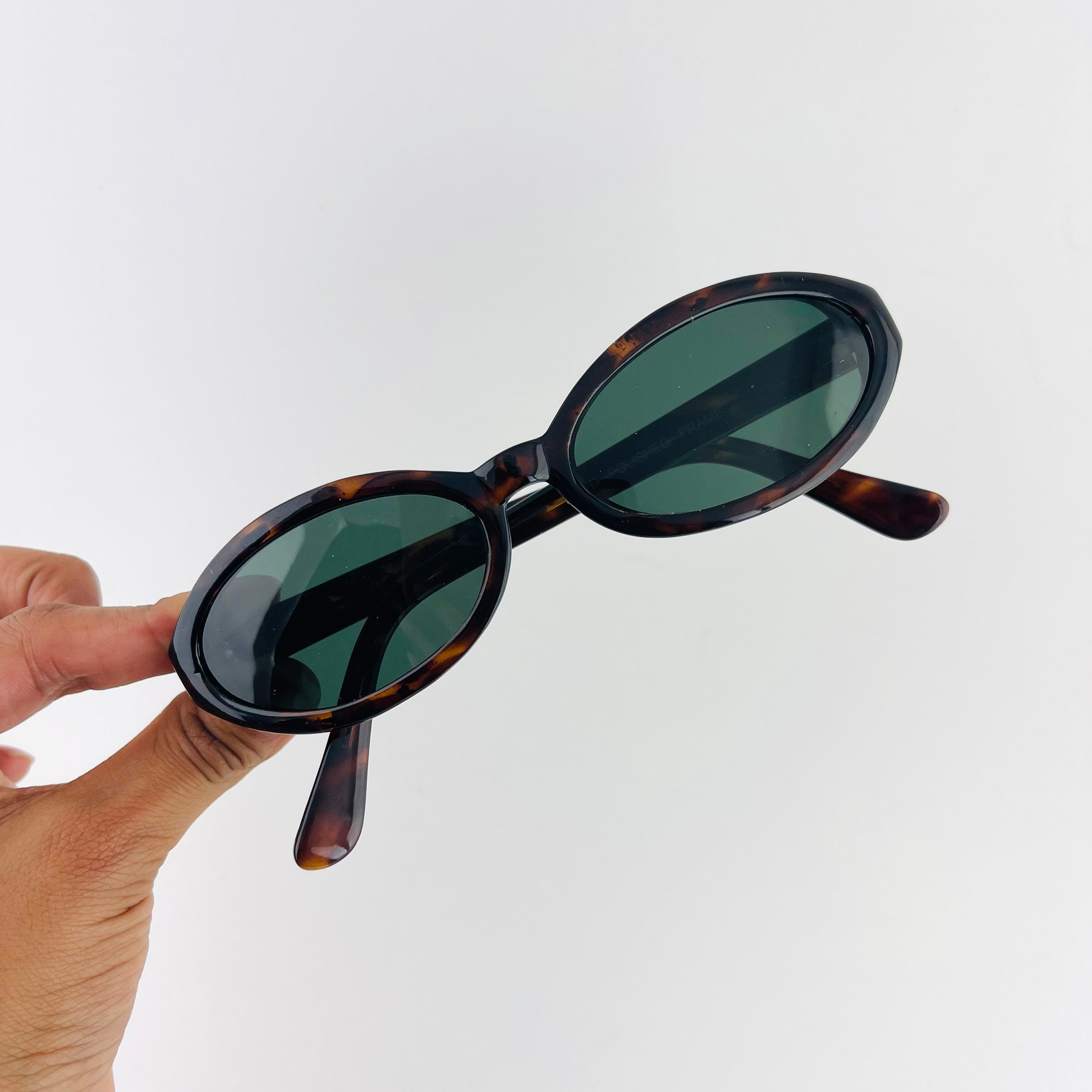 Tortoise Oval Sunglasses Slim Brown Frame Women Acetate Minimal 90’s Ray-Ban RB2128 902 Tortoise Shell Oval Sunglasses Frames  main image 3