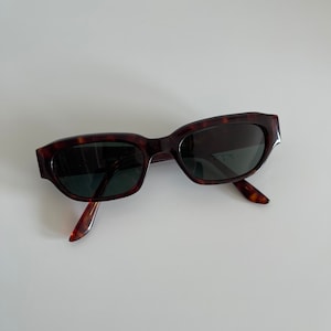 Authentic Vintage 90s Mini Tortoise Square Sunglasses