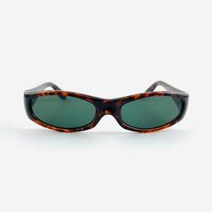Authentic Vintage 90s Slim Tortoise Rectangle Sunglasses