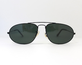 Vintage Deadstock 90s Black Wire Pilot Sunglasses
