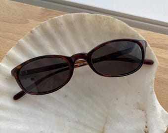 Authentic Vintage 90s Mini Square Black Sunglasses