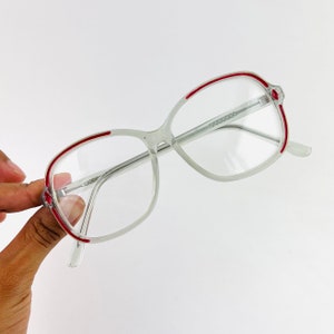 Vintage 90s Transparent Oval Reading Glasses || Strength +2.25