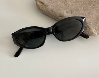 Authentic Vintage 90s Black Cat Eye Sunglasses