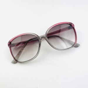 True Vintage 90s Transparent Greyish Pink Reading Sunglasses with Bifocal Lens
