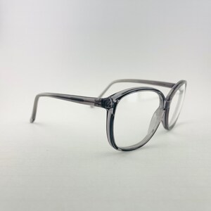 True Vintage 80s 90s Oversized Transparent Grey Clear lens Glasses Boho image 5