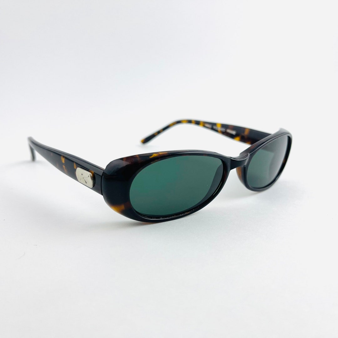 Authentic Vintage 90s Slim Brown Tortoise Oval Sunglasses - Etsy display picture 1