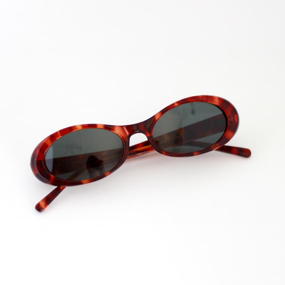 Vintage 90s Tortoise Shell Glasses Embellished 90s Cat Eye Vintage Sunglasses Tortoiseshell  main image 4