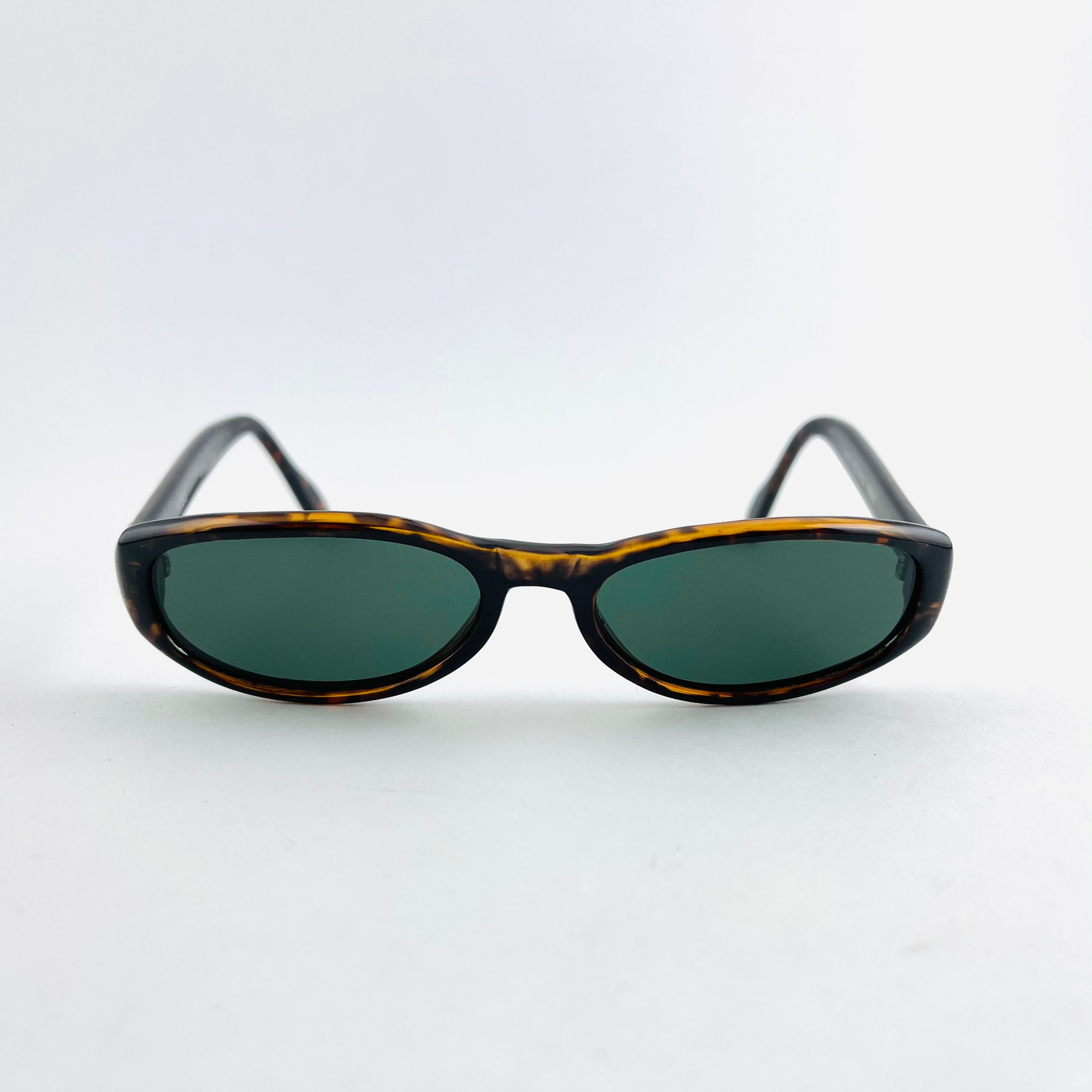 Authentic Vintage 90s Slim Brown Tortoise Oval Sunglasses - Etsy display picture 1
