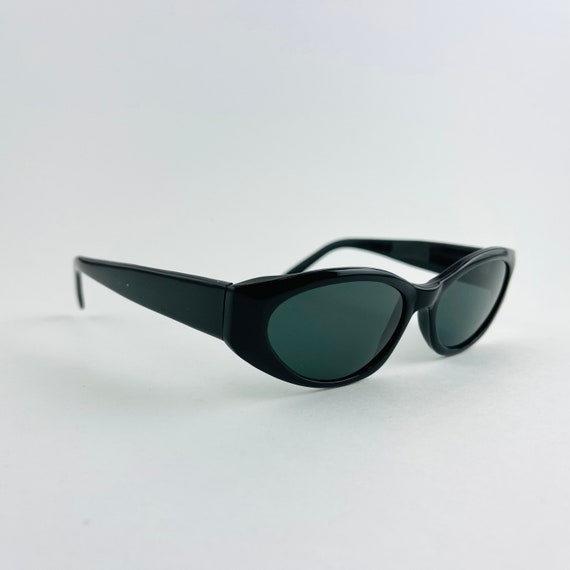 Authentic Vintage 90s Black Cat Eye Sunglasses - image 3