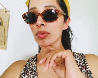Vintage 90s Small Tortoise Square Sunglasses