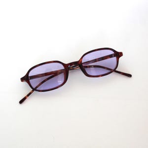 Rectangle Purple Lens Sunglasses - Etsy display picture 2