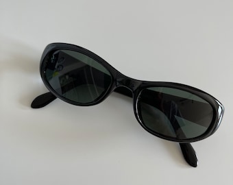 Authentische Vintage 90er Jahre schwarze quadratische Sonnenbrille