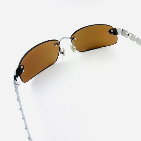 Authentic Y2k Brown Transparent Wire Sunglasses |… - image 3