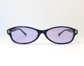 Authentic 90s Oval Sunglasses with Purple Lenses
