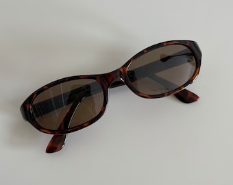 Auhtnetic 90s Oval Tortoise Sunglasses with Reflective Lenses