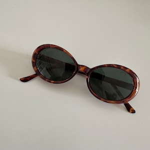 Authentic Vintage 90s Oval Tortoise Sunglasses