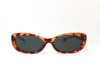 Authentic Vintage 90s Mini Tortoise Shell Square Oval Sunglasses