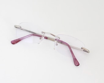 Vintage Y2K Small Transparent Purple Rectangle Sunglasses