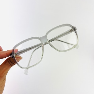True Vintage 80s 90s Transparent Square Reading Glasses