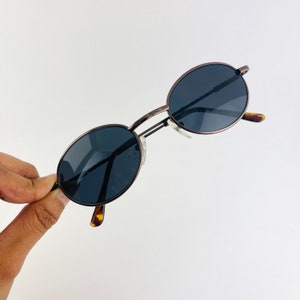 Authentic Vintage Bronze Metal Frame Oval Sunglasses
