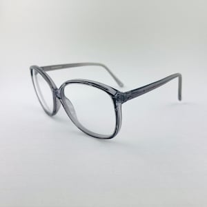 True Vintage 80s 90s Oversized Transparent Grey Clear lens Glasses Boho image 4