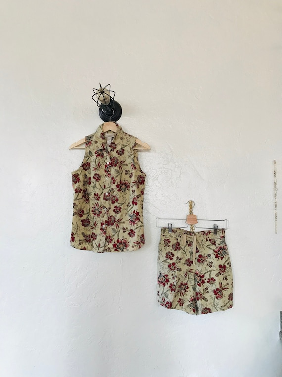 Vintage Floral Two Piece Set