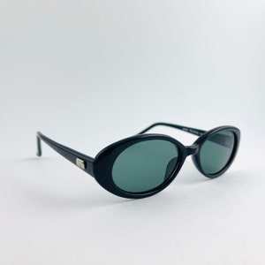 Authenitc Vintage 90s Slim Black Oval Sunglasses Deadstock sunglasses image 6
