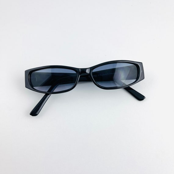 Vintage 90s Slim Rectangle Sunglasses | Authentic… - image 1