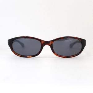Vintage 90s Tortoise Oval Sunglasses with Reflective Lenses