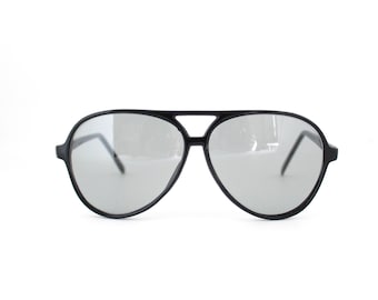 Vintage Deadstock 90s Oversized Aviator Pilot Sunglasses with Grey Lens