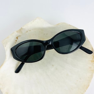 Authentic Vintage 90s Black Cat Eye Sunglasses