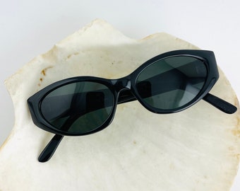 Authentic Vintage 90s Black Cat Eye Sunglasses