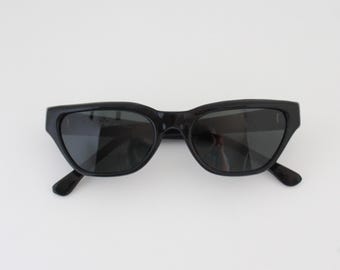 Authentic Vintage 90s Black Cat Eye Sunglasses
