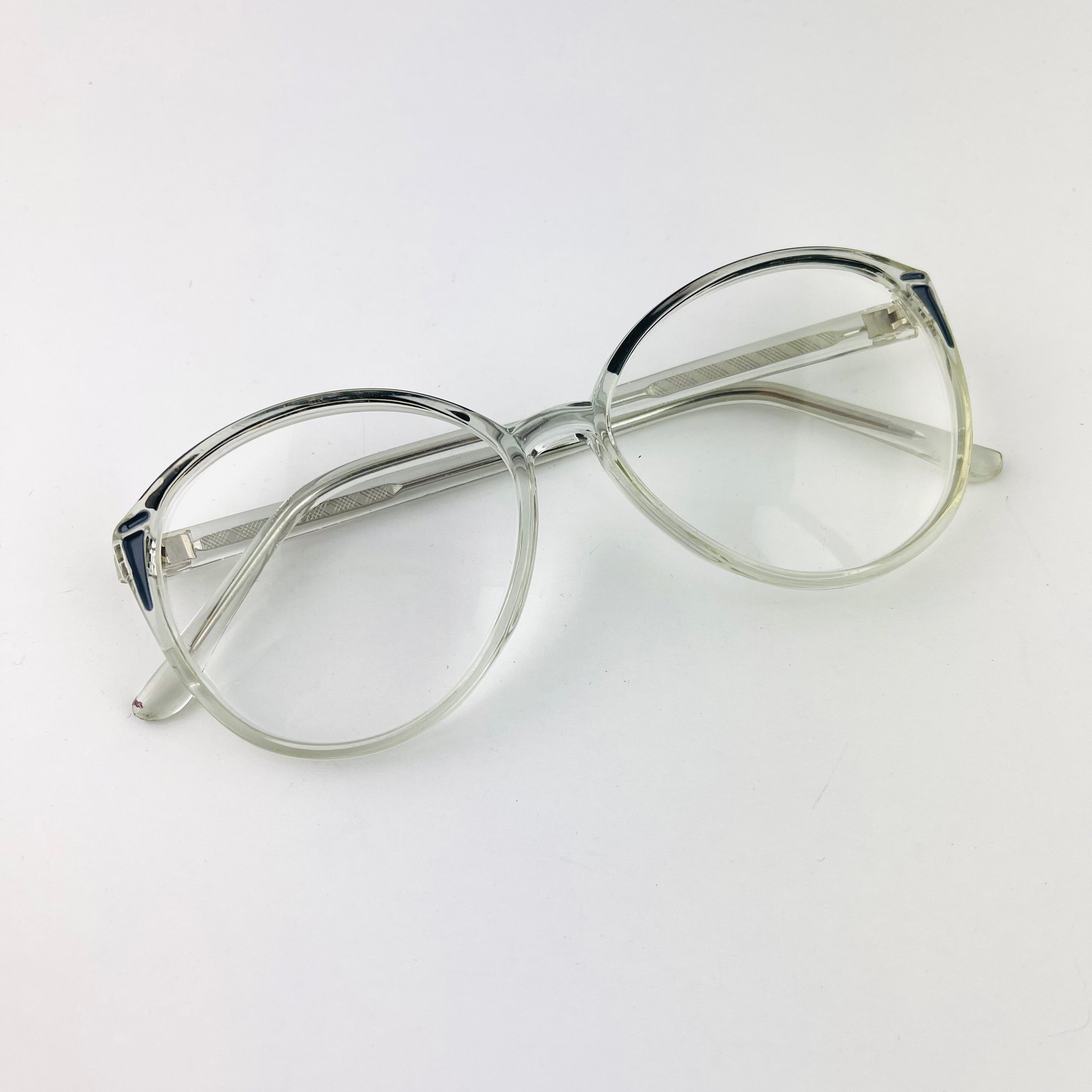 True Vintage 90s Transparent Oval Reading Glasses - Etsy