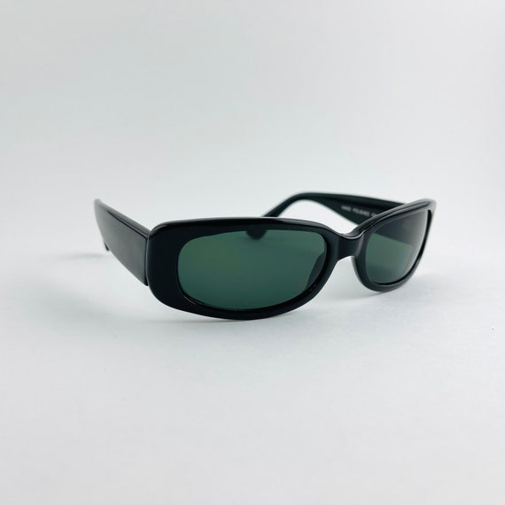 Men's Vintage Rectangle Sunglasses Black Gray