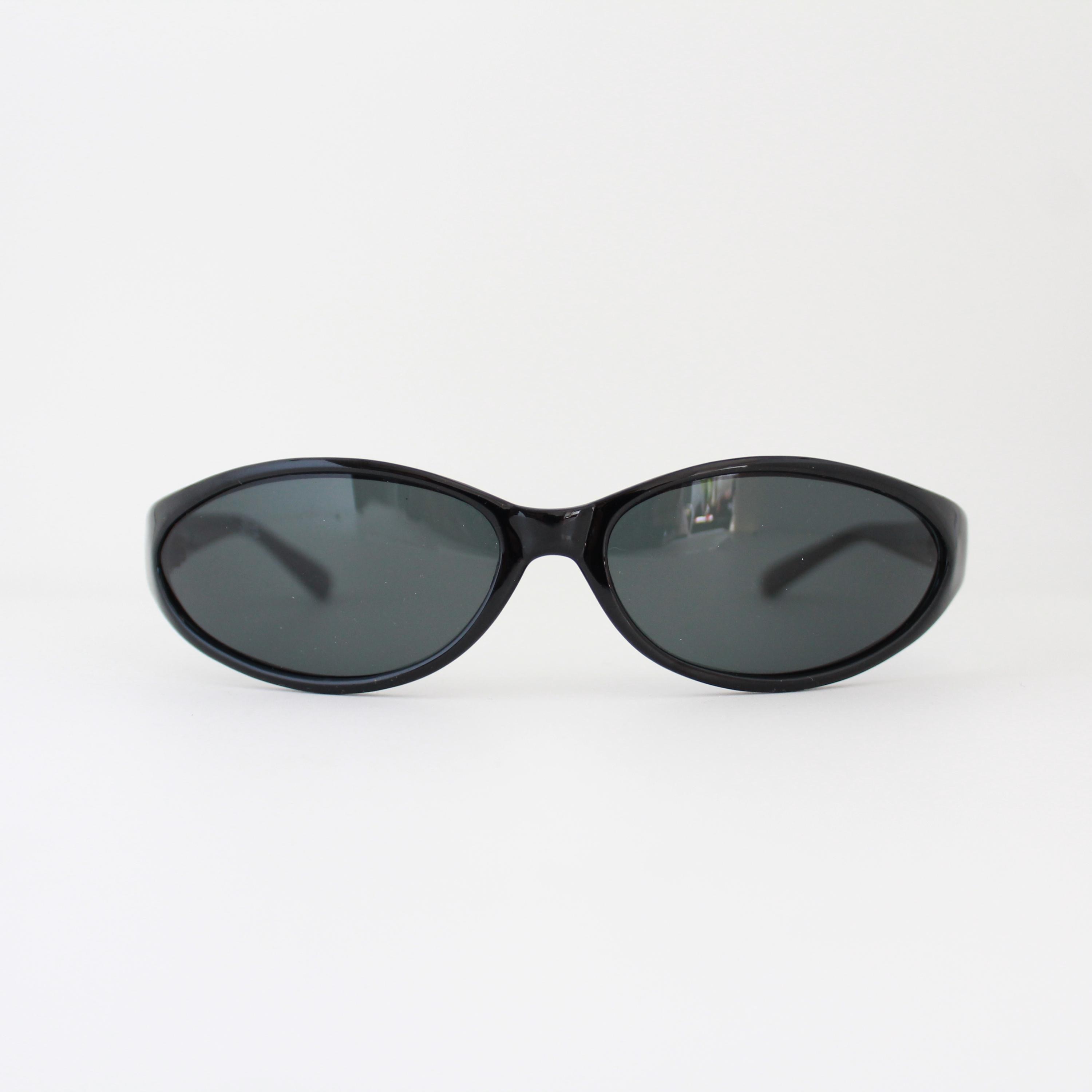 Classic Black Wrap Sunglasses Crap® Eyewear | The Funk Punk Black Bioacetate Wraparound  main image 4