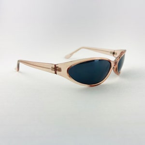 Authentic 90s Vintage Transparent Pink Oval Sunglasses
