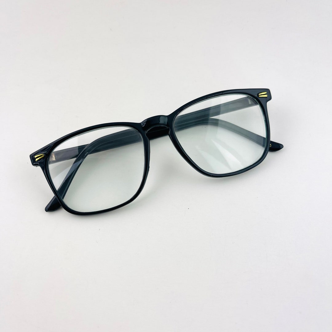 Vintage Black Square Reading Glasses Etsy