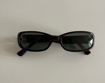 Authentic Vintage 90s Tortoise Rectangle Sunglasses