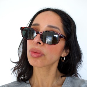 Authentic Vintage 90s Mini Tortoise Square Sunglasses